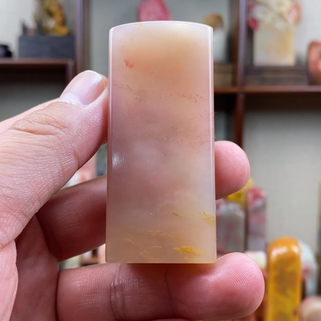 巴林石印石巴林石粉冻素章