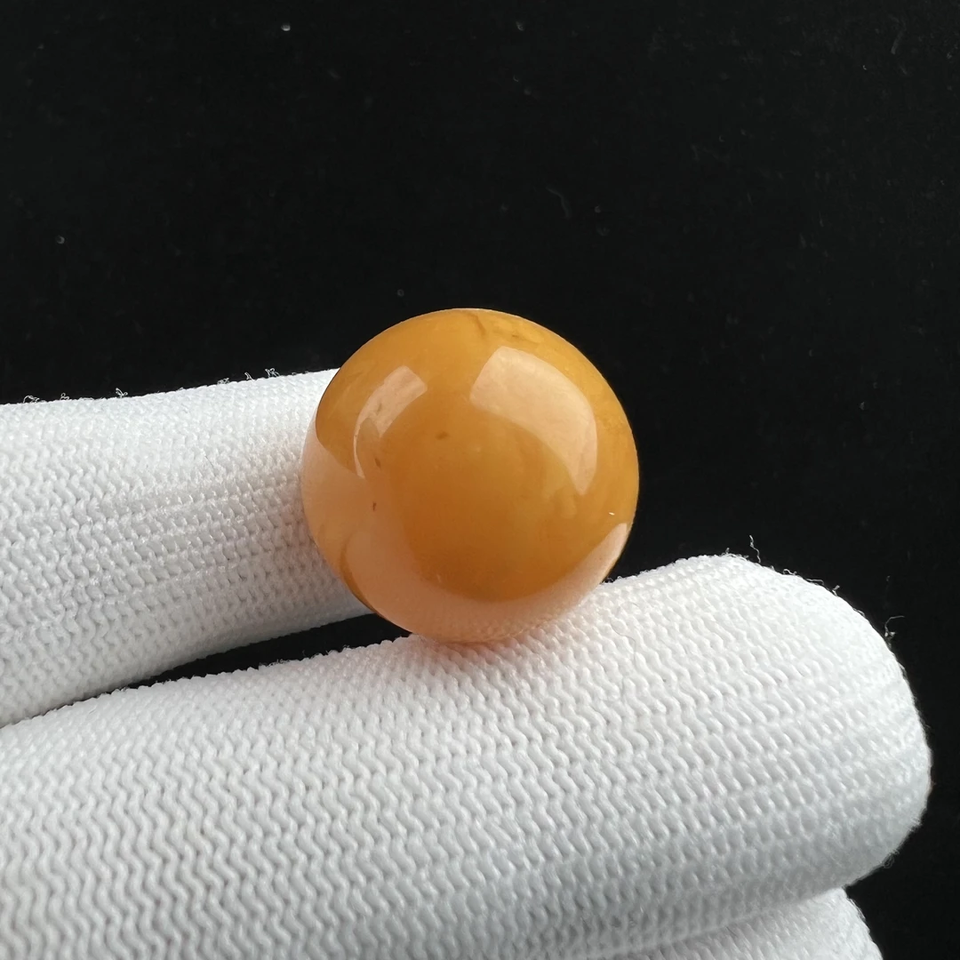 B1202 瑕疵特价 天然蜜蜡圆珠19.2 mm 支持复检 假一发四