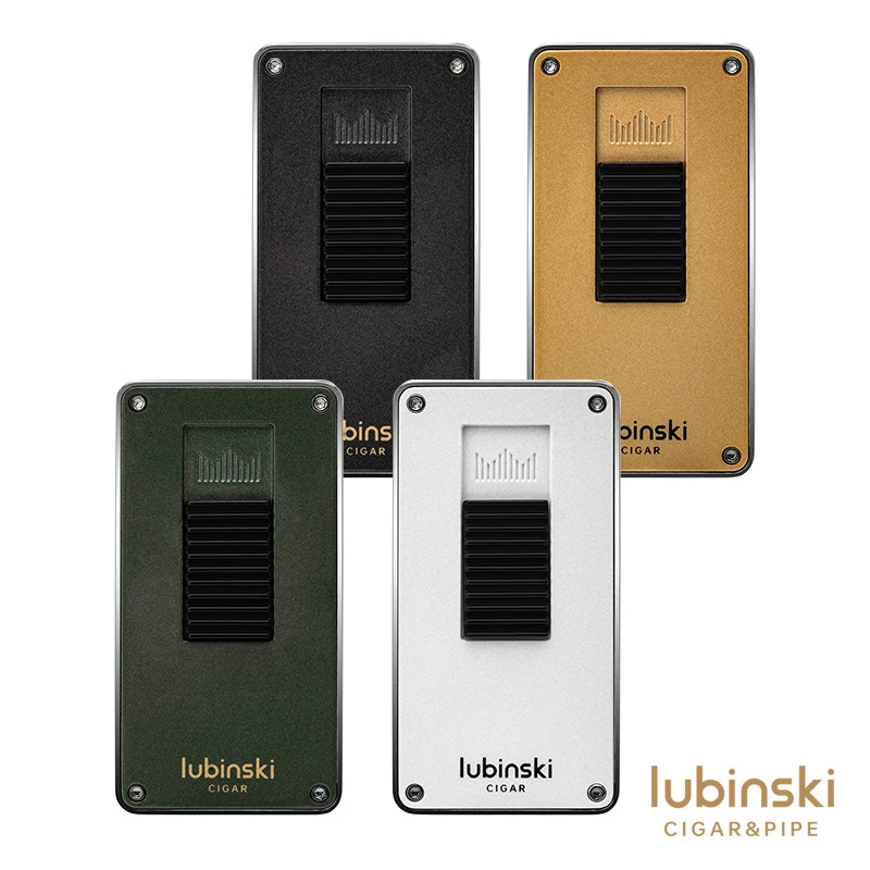 LUBINSKI多功能雪茄打火机防风双直冲带开孔器高档锌合金便携火机