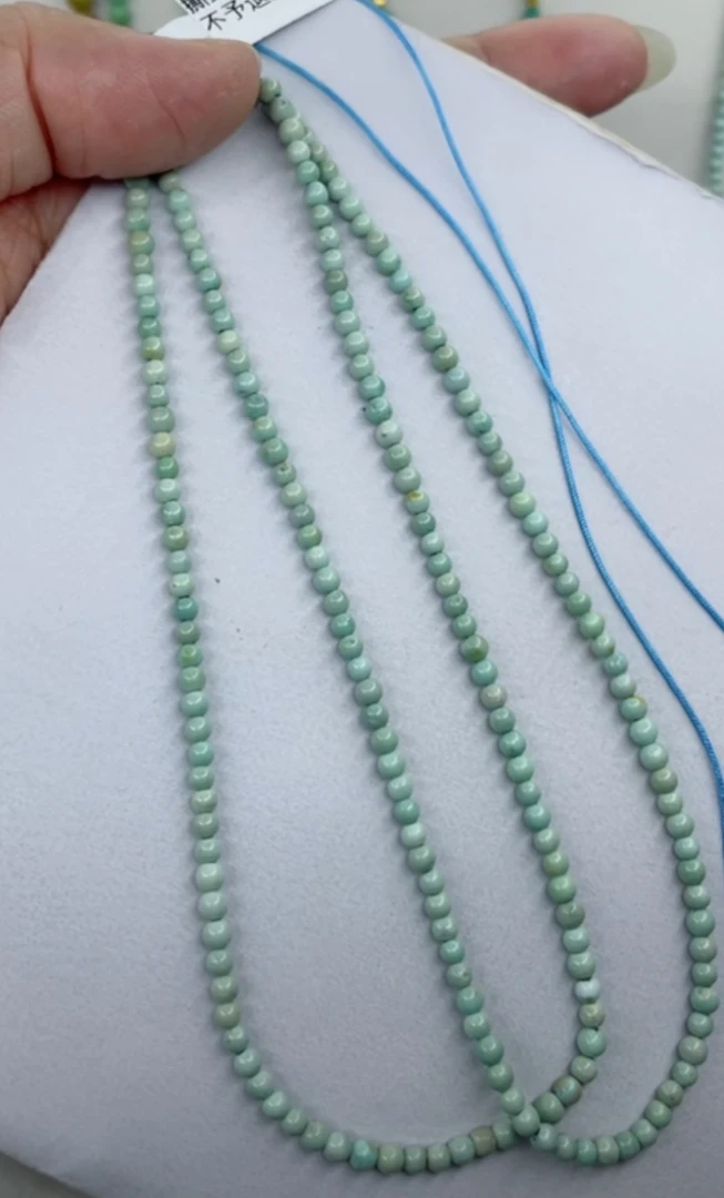 天然原矿绿松石珠链