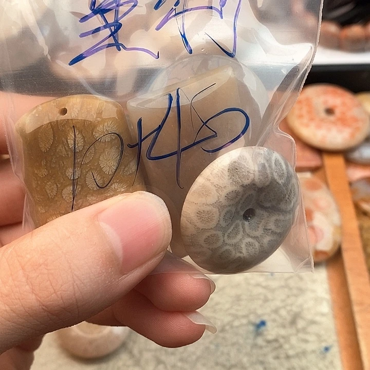 硅化玉颈饰未镶嵌黑*