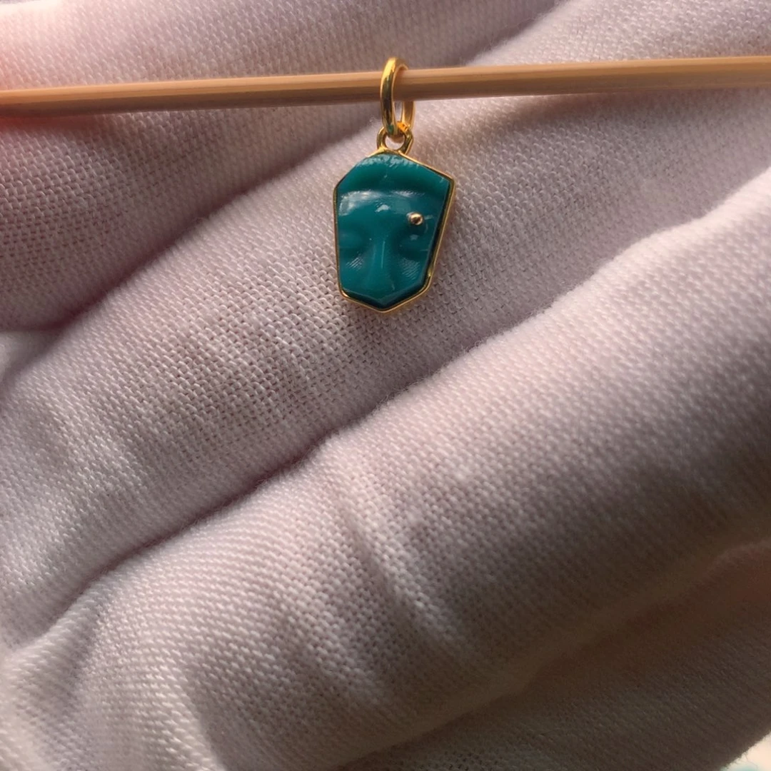 绿松石18K金镶嵌配饰