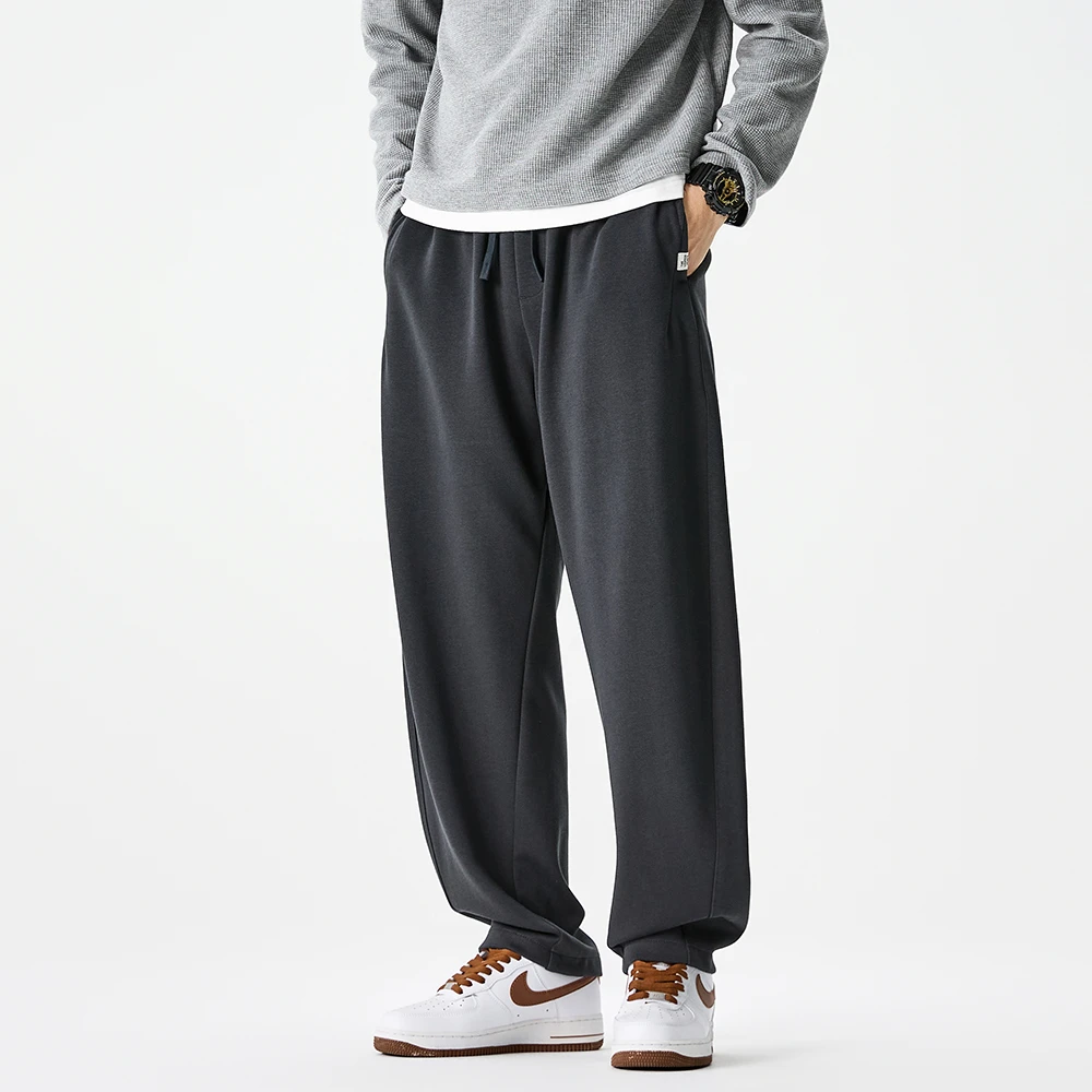 2025秋季新品弯刀卫裤大码长裤阔腿直筒宽松舒适百搭运动裤子男