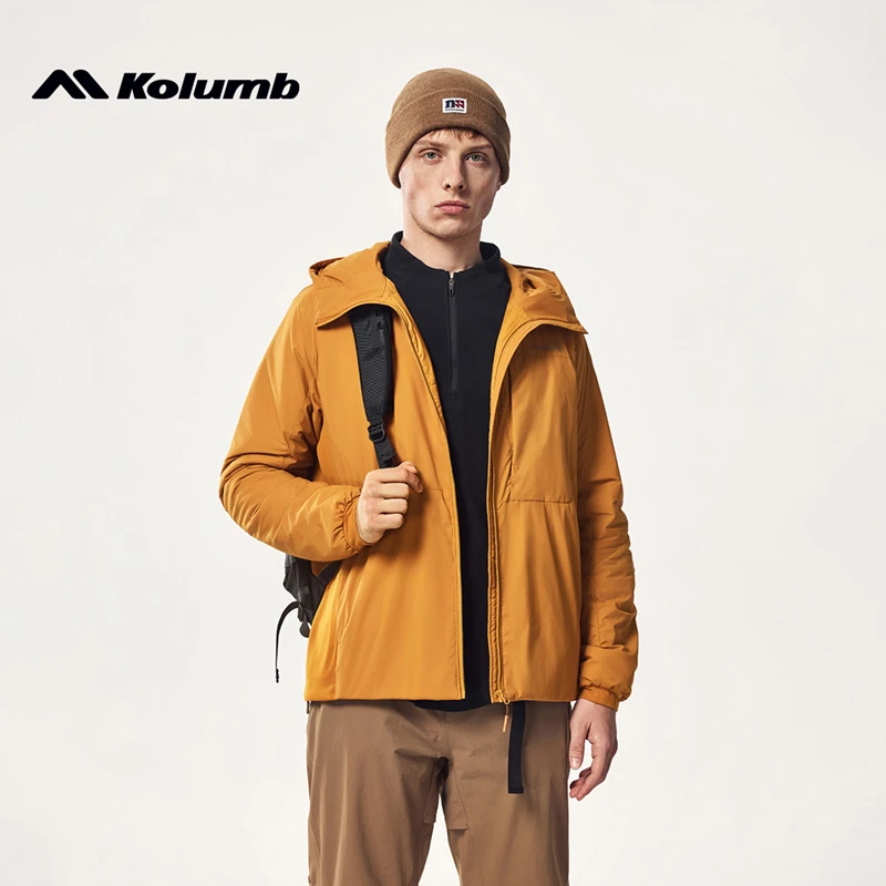 kolumb/哥仑步羊毛中间层保暖外套户外徒步登山防风秋冬男款连帽