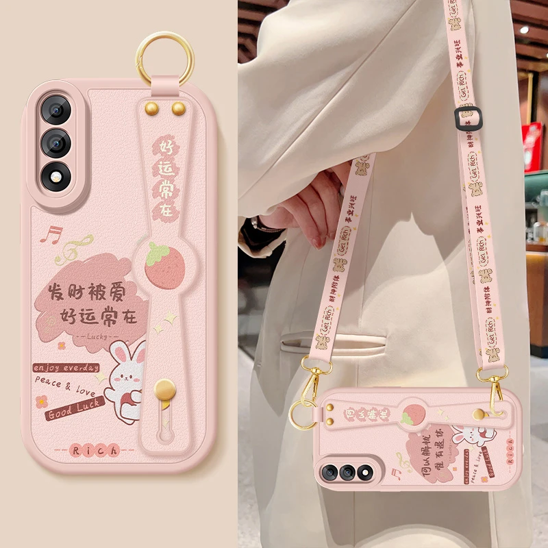 好运常在适用一加ace5至尊版手机壳新款oneplus竞速版腕带斜挎套