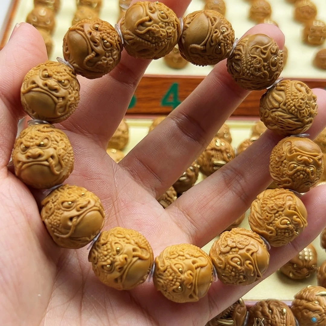 猴头核桃手串带封口线