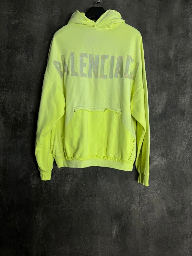 全新未使用 Balenciaga/巴黎世家 2码*1/前后胶带字母帽衫/01886