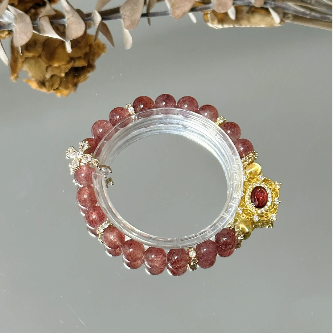 （红颜莓果）草莓晶手串手链 颜色微差多样性发其一R010