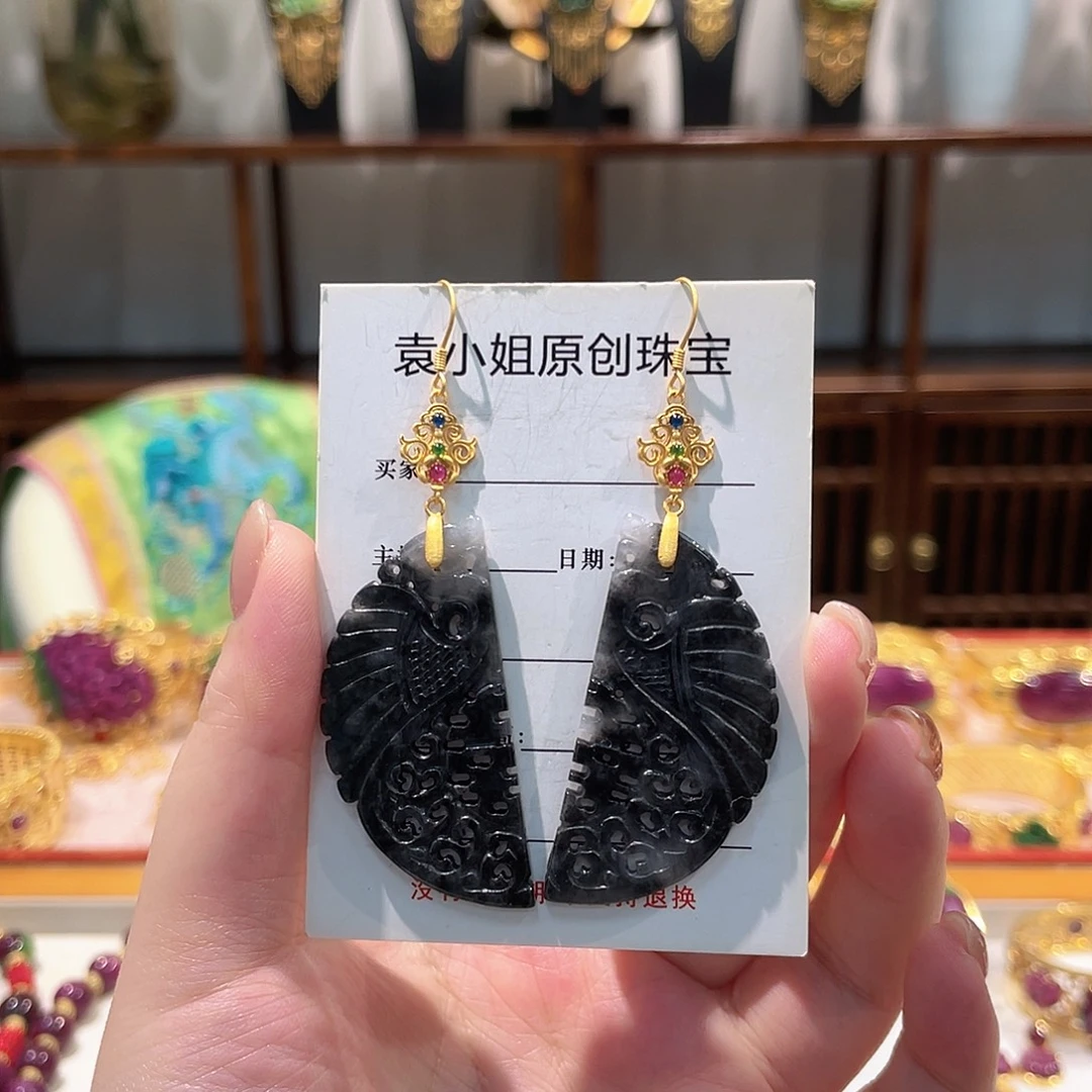 锦纶非金属耳坠乌鸡