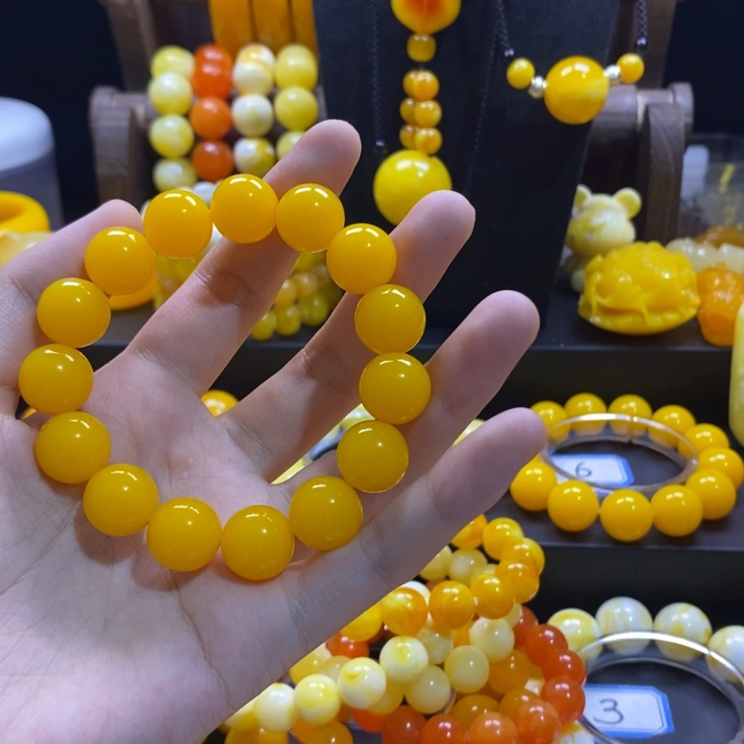 A***s非金属卡14鸡油黄精品手串