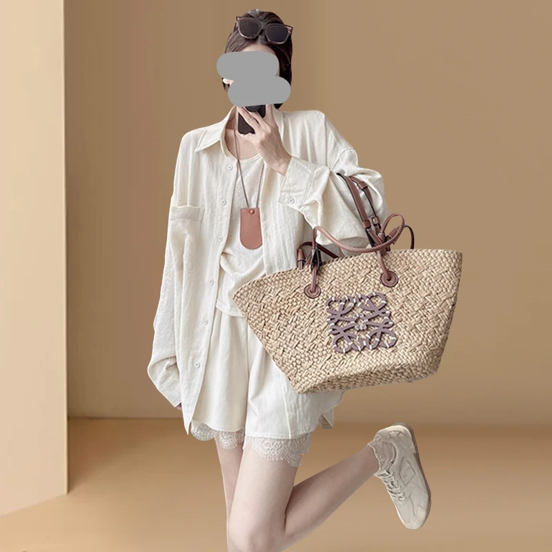 慵懒风随性衬衫短裤套装女夏季新款轻薄防晒宽松百搭休闲两件套