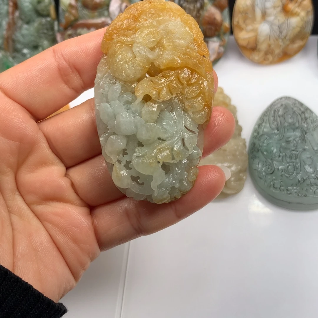 定制翡翠未镶嵌天然缅甸翡翠A货毛货抛光定制