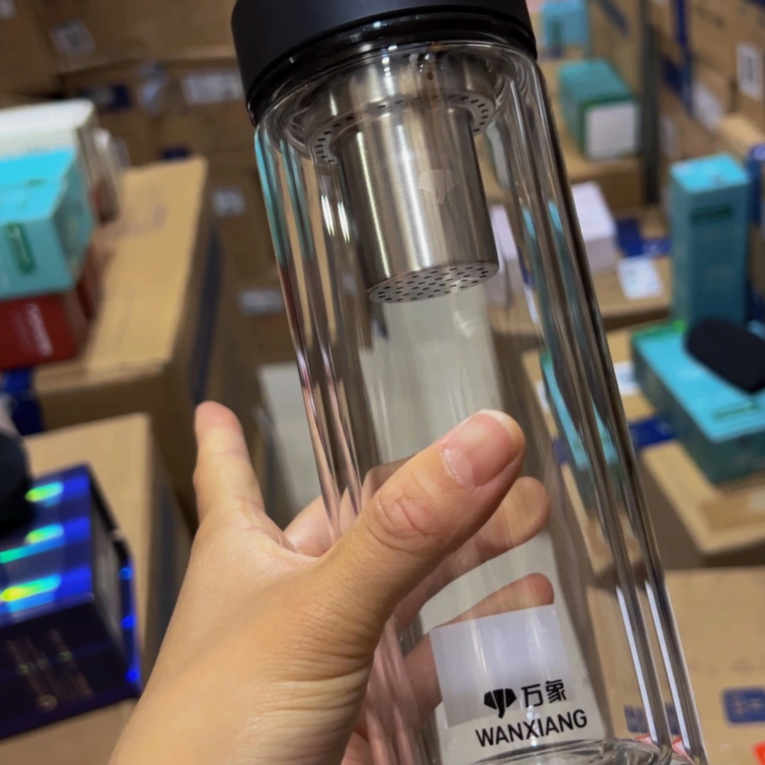 万象v274R双层玻璃杯480玻璃杯➕被套