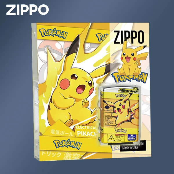 ZIPPO正版皮卡丘打火机周边动漫烤漆网红防风原装男士送礼TCF2