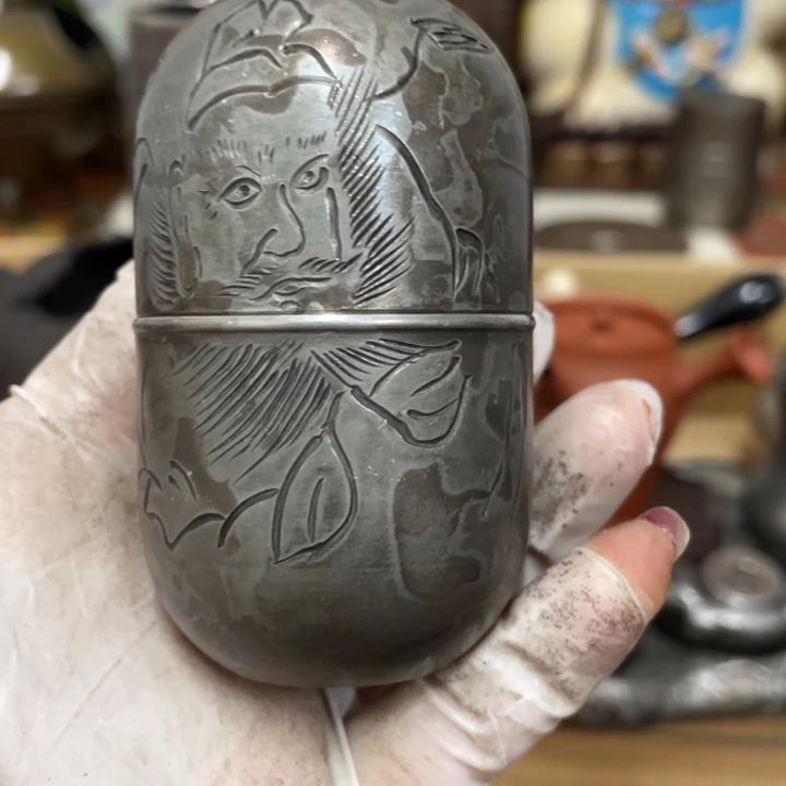 锡中古艺术品摆件