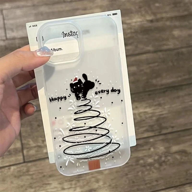 旋风小猫磨砂壳适用于iphone16Epromax苹果手机壳全包大孔软壳