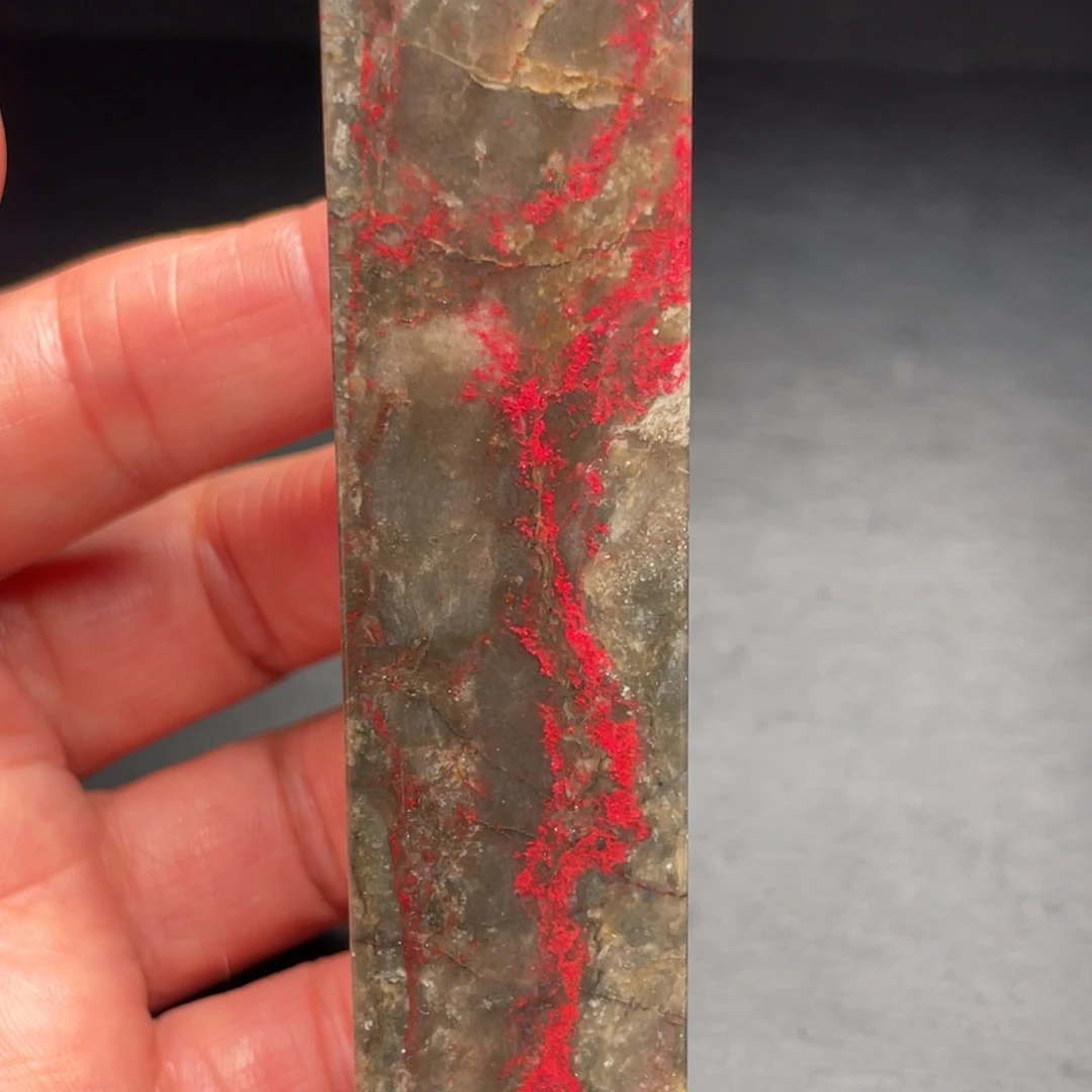 昌化鸡血石鸡血石石手把件牌子印章