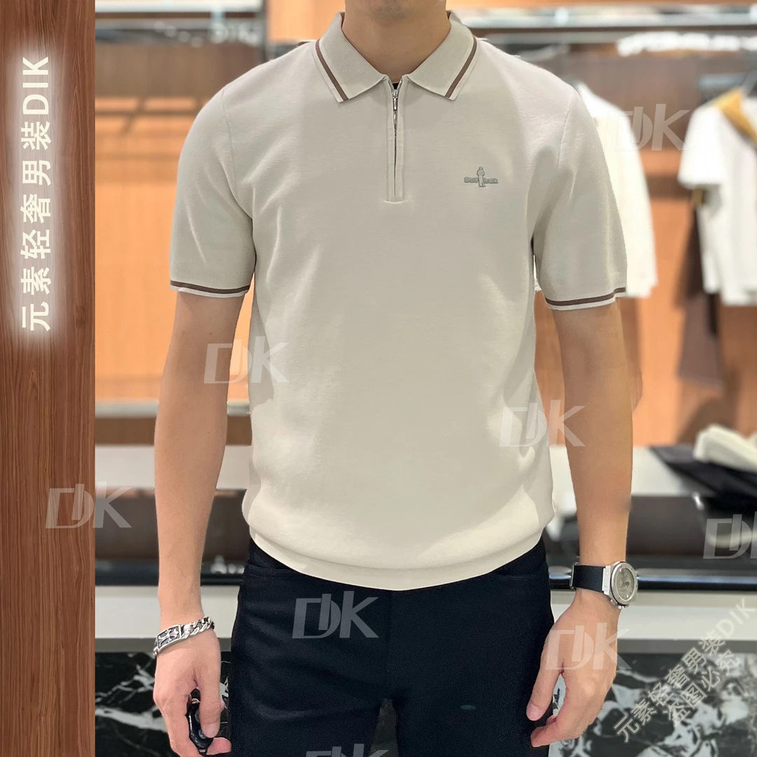 半袖短袖秋季纯色白色圆领男士轻奢舒适休闲百搭经典高品质WW571