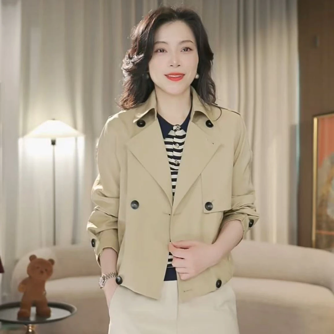 【福利】显瘦时尚百搭短款风衣