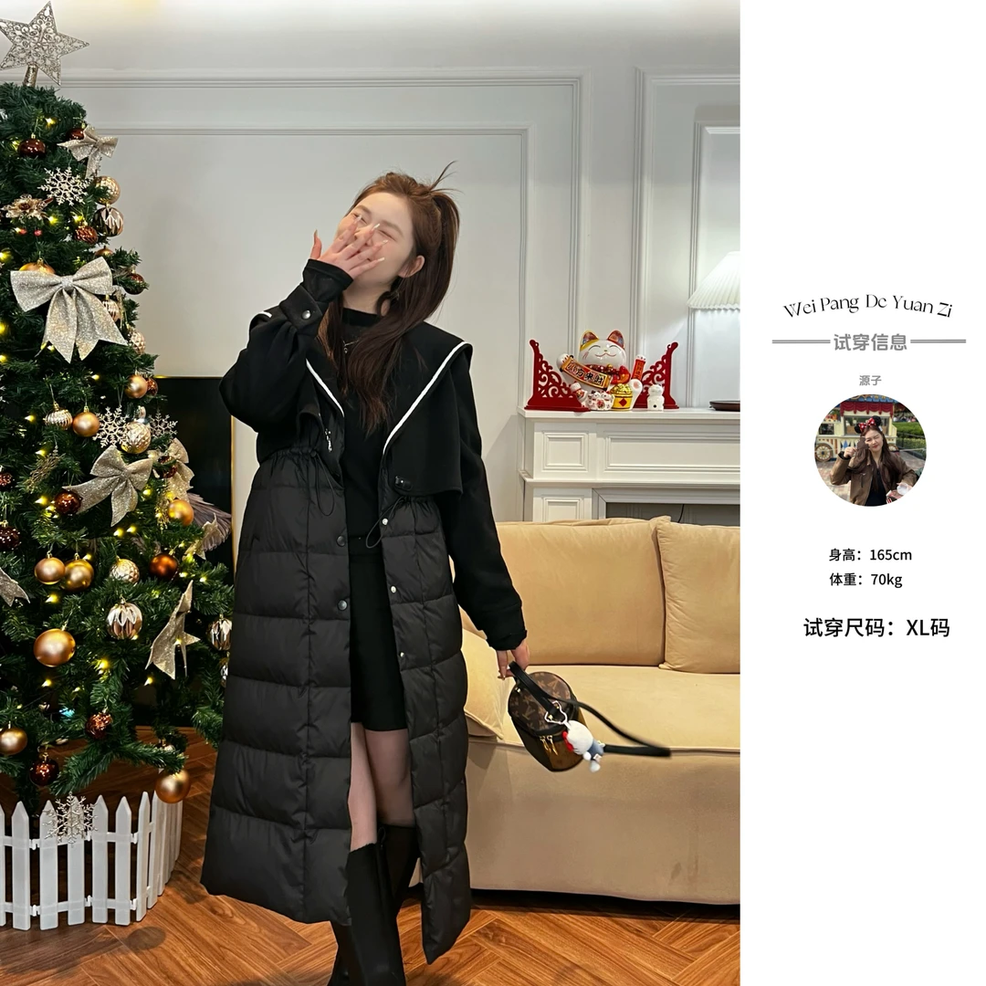 楠序源子【浮华洛梦】微胖女装 洋气休闲装新品羽绒服女YZ33321