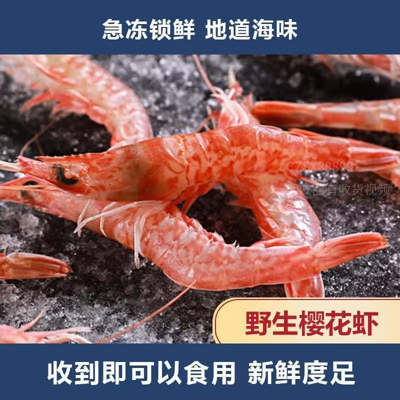 关5-野生樱花虾刺身级深海红虾小花虾樱桃虾活冻发货全国顺丰特快