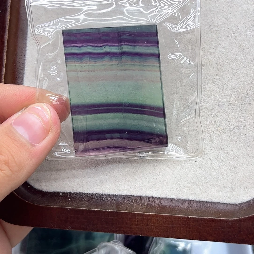 水晶珠宝半成品未镶嵌1 彩虹莹石方块