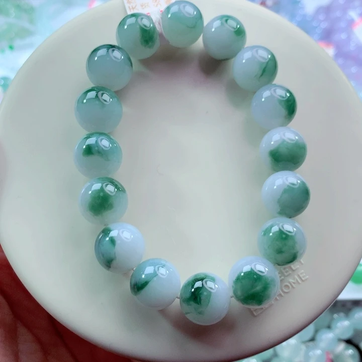 翡翠未镶嵌手链卡12.8