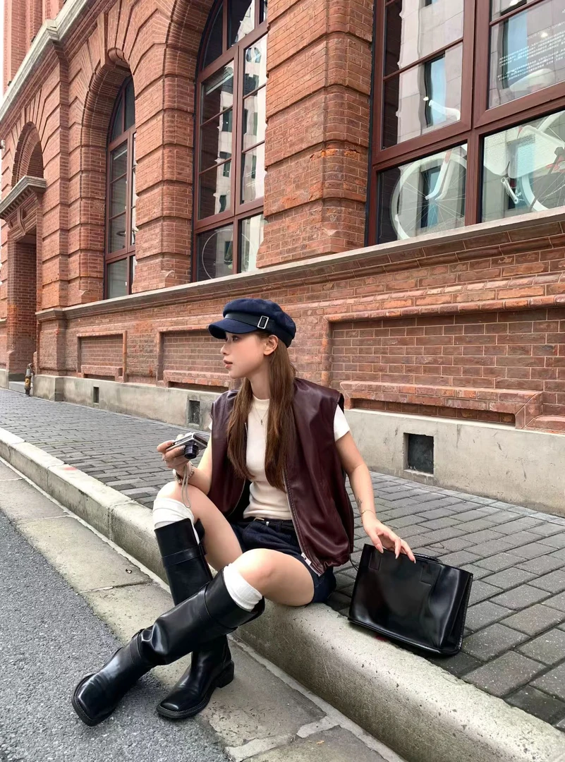 邻家集品/马甲/82434202/时尚/百搭/秋冬/显瘦/气质/英伦风/韩版