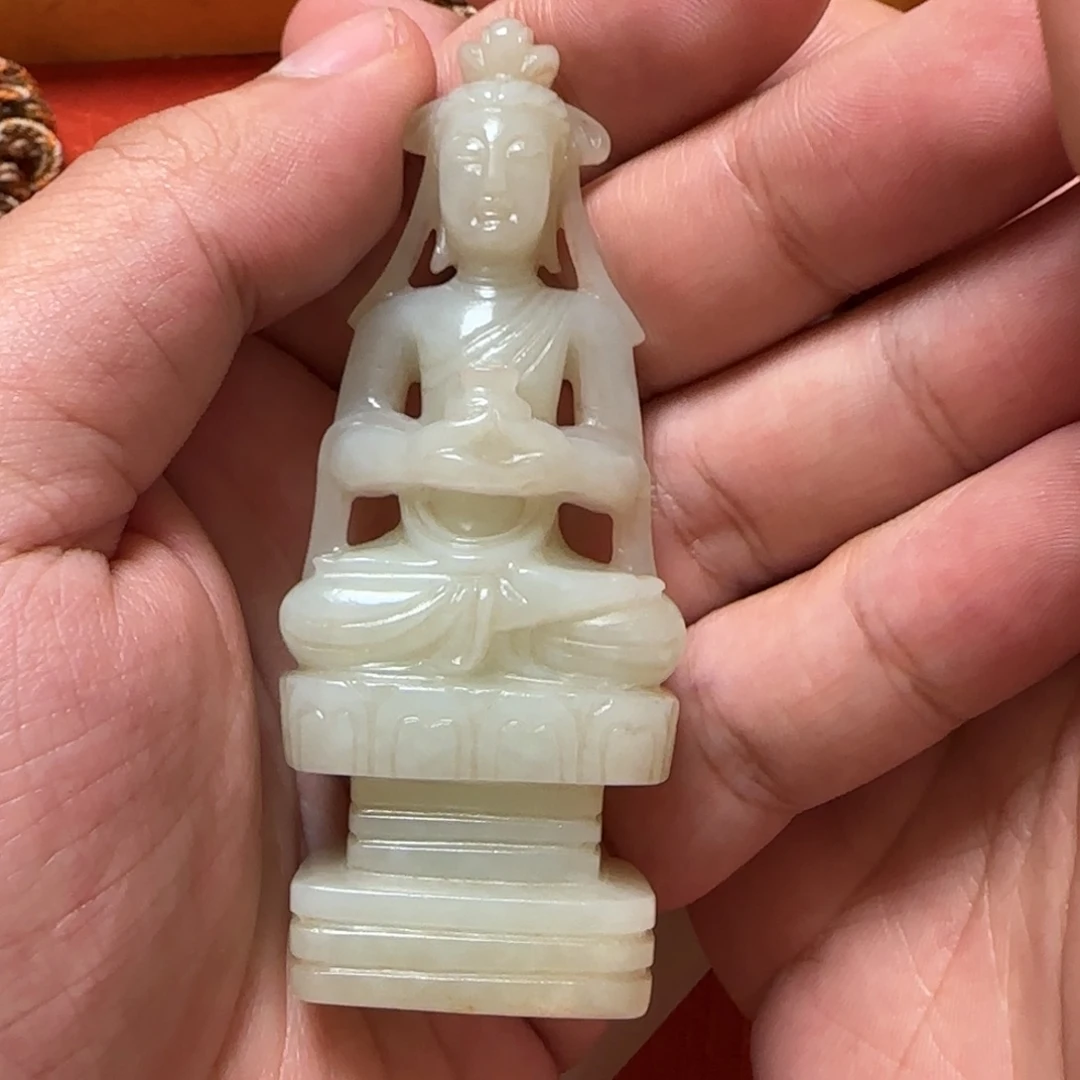 文***博和田玉未镶嵌挂件