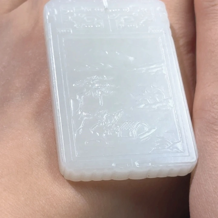 和田玉未镶嵌挂件杨**下