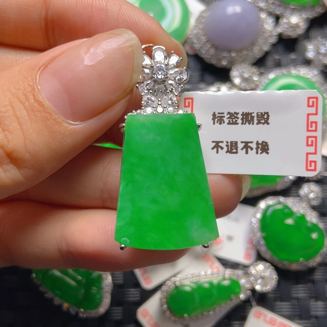 翡翠银S925镶嵌颈饰