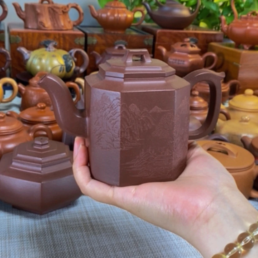 【闪购商品】茶壶紫砂静观八方400毫升