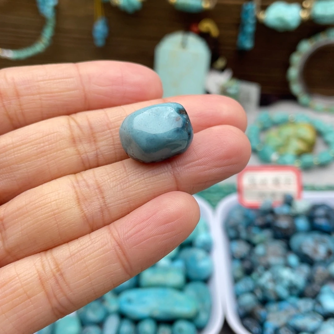 绿松石未镶嵌随行豆子