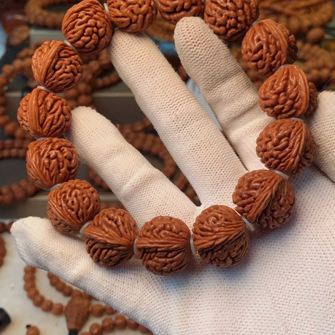 桃核手串秦岭龙纹