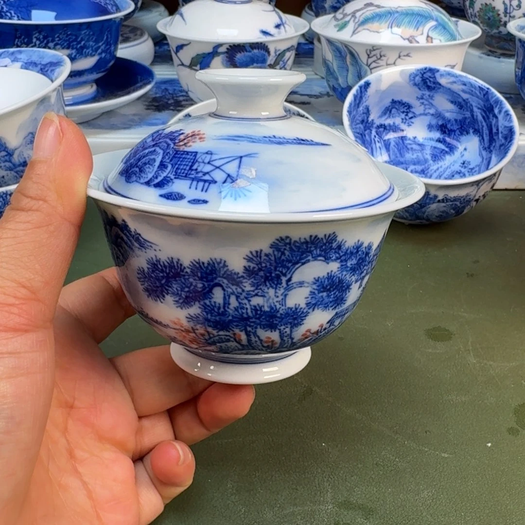 陶景德镇纯手绘茶具圆圆300