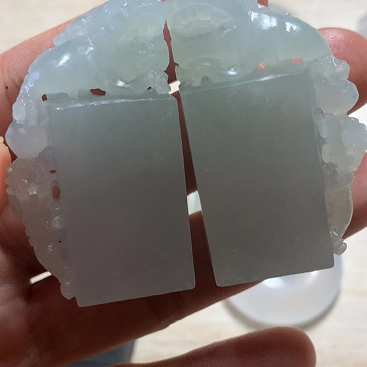 定制翡翠未镶嵌天然翡翠印章定金