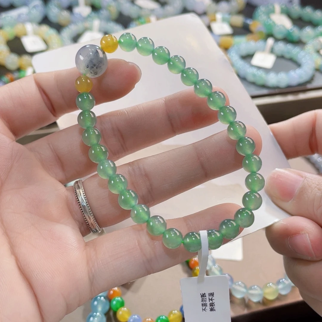 未镶嵌手链翡翠卡6放漏