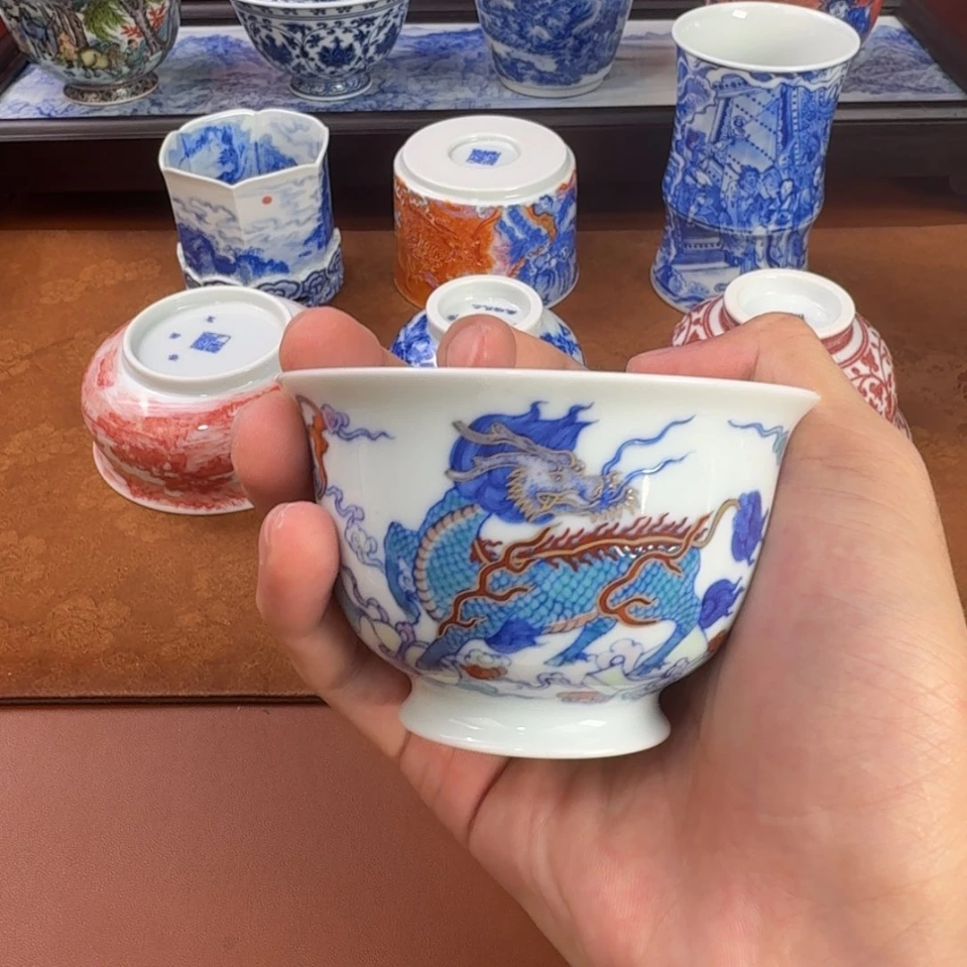 景***司瓷片景德镇瓷器手工手绘