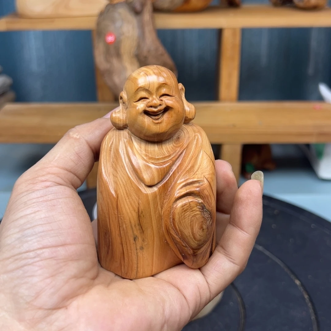 木健****3崖柏木摆件手把件，