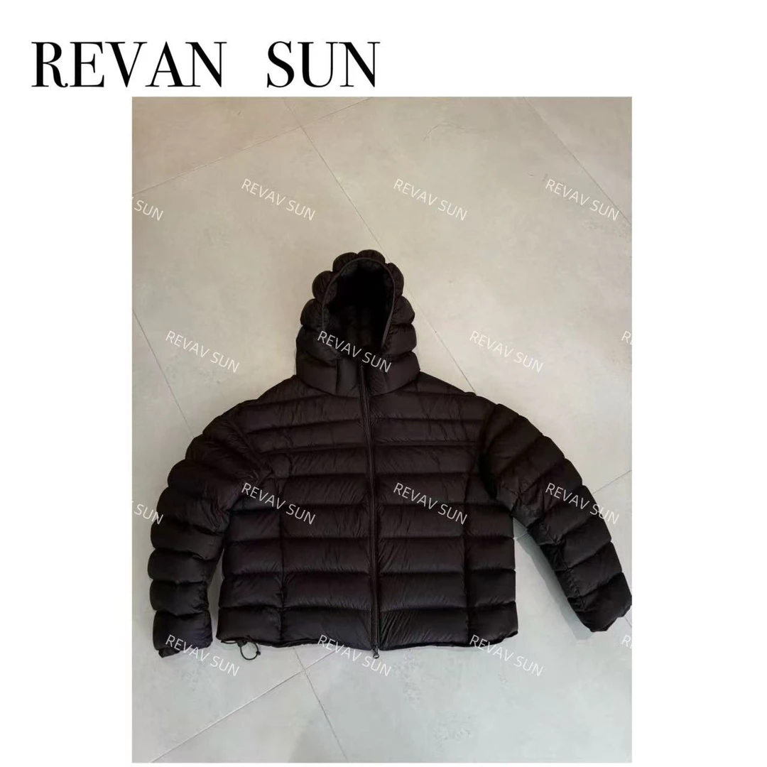 REVAN SUN -大骨架穿搭 伶韵 咖色连帽羽绒服 Q480