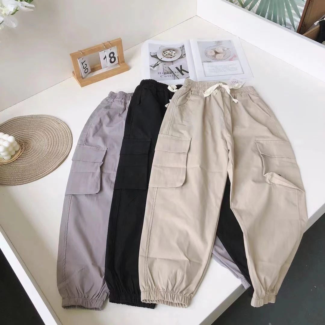 C145儿童新款夏季休闲工装裤F字母603