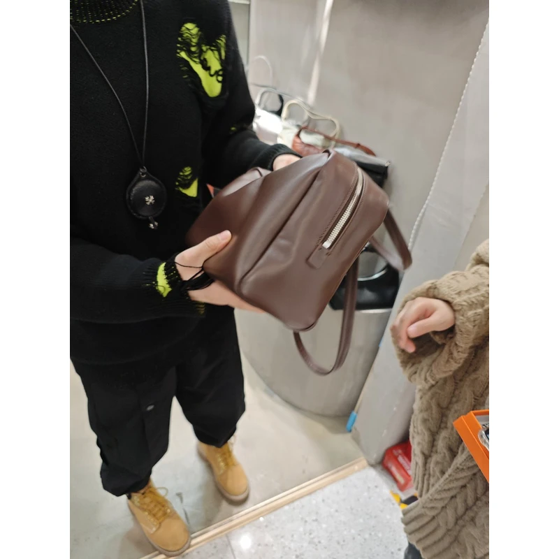 YUSHA/高档咖色阿肉手提公文包-6002