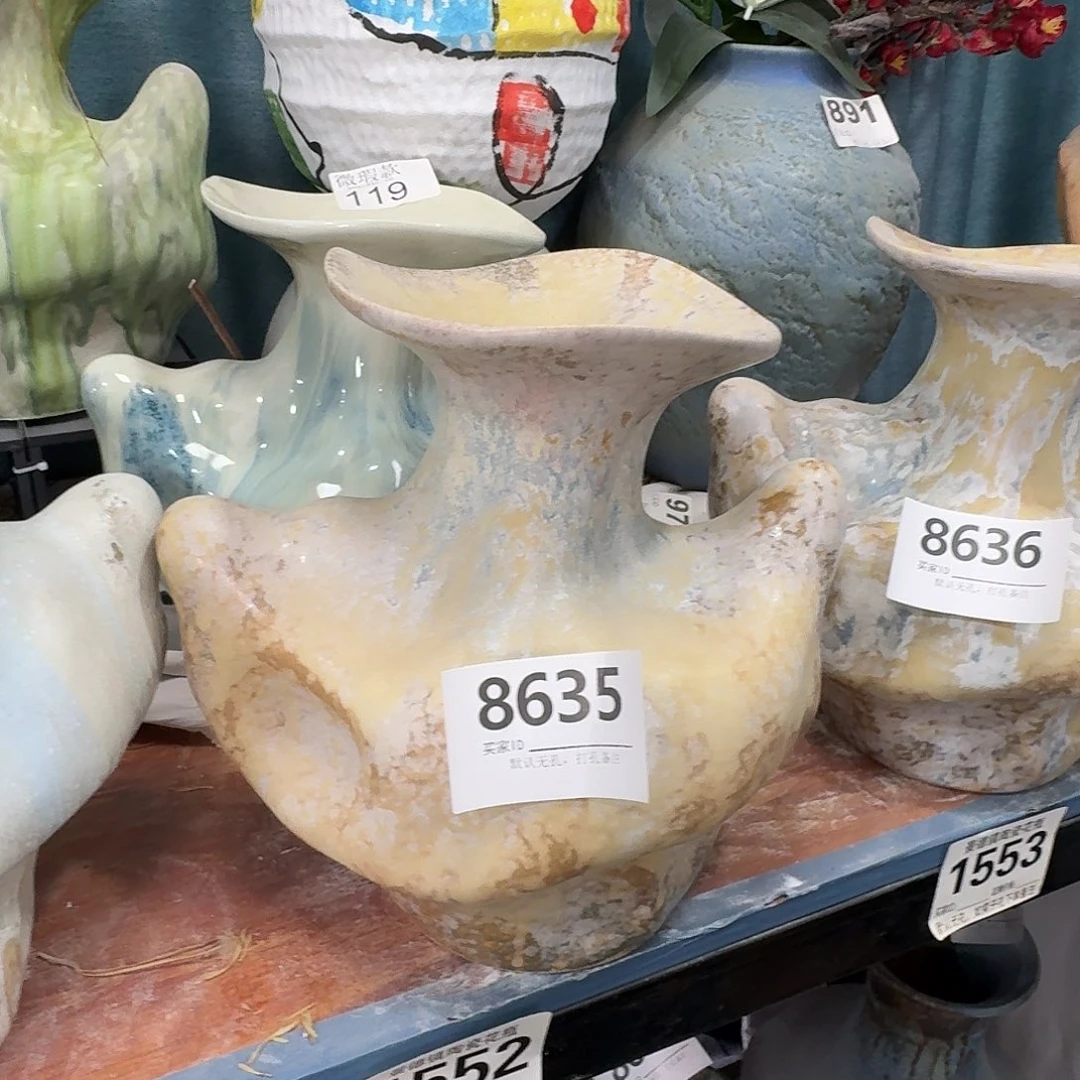 自***洒摆件陶景德镇高温花瓶编码8635高27口8默认无孔