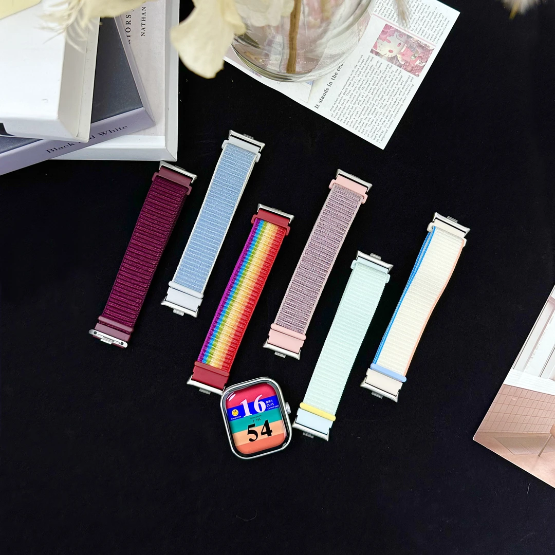 裴蔻 适用小米手环9P/10P魔术贴表带红米watch56尼龙编织运动腕带