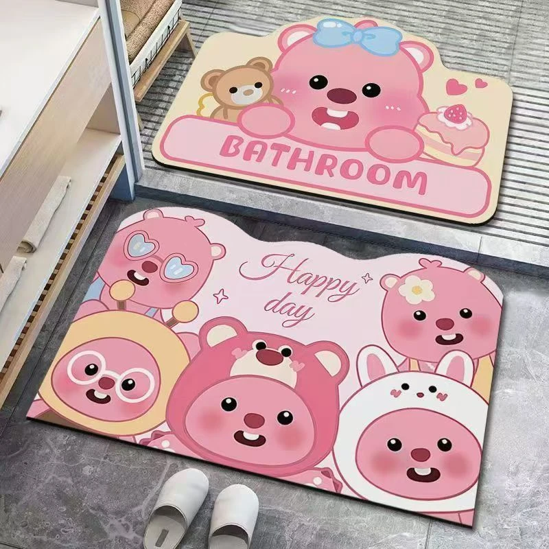 破价补贴【露比】到手两件卫生间门口吸水防滑垫脚垫卡通地垫