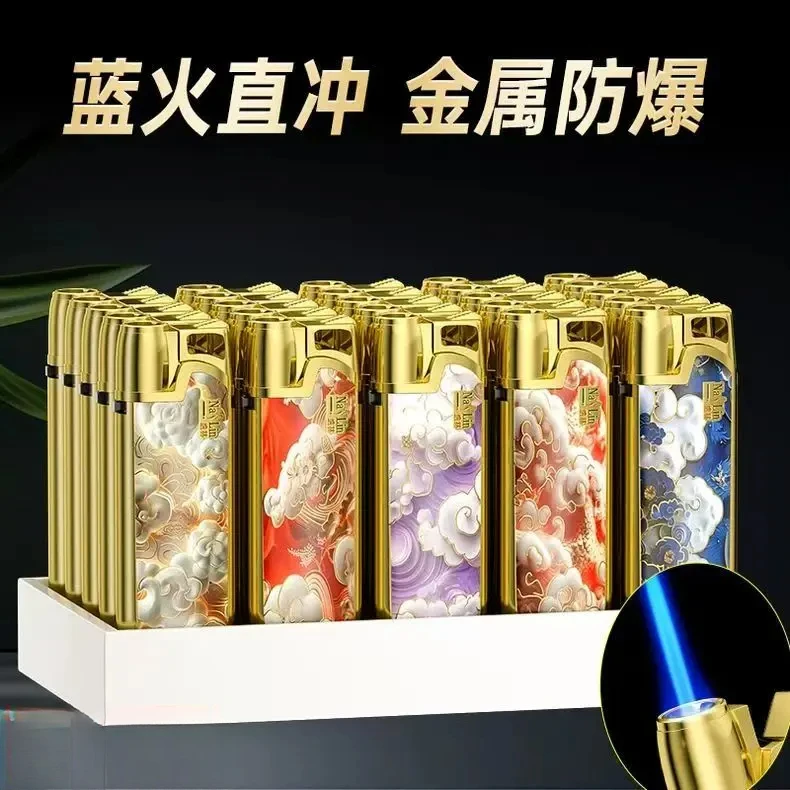 【2025新品】纳林创意国风潮流高颜值斜打充气耐用金属防风打火机