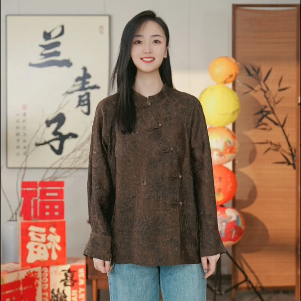 新中式国风女士衬衫  82196-1PP