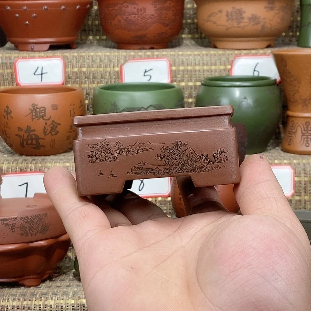 紫砂花盆我在等一