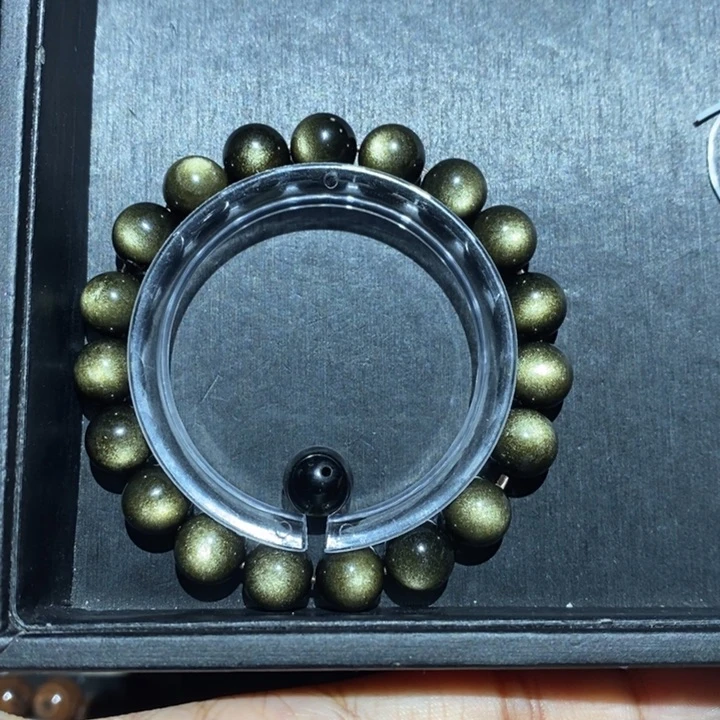 黑曜岩手链未镶嵌老**蛙