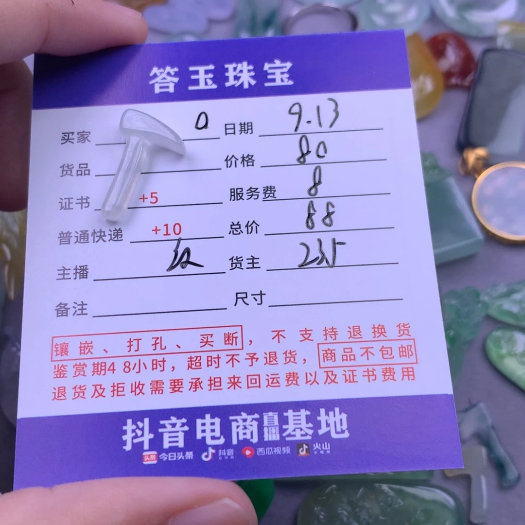 未镶嵌挂件翡翠o